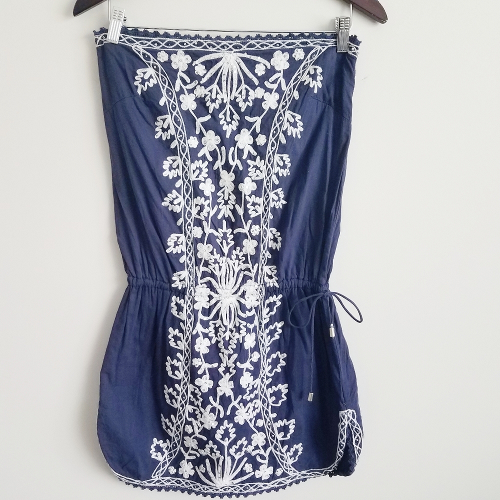 Cynthia Rowley  Embroiled Halter Cover-up/Top